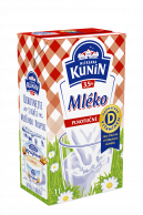 Mléko trvanlivé plnotučné 3,5% Kunín 1 l
