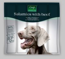 COOP Salámky pro psy s hovězím 5 x 11 g