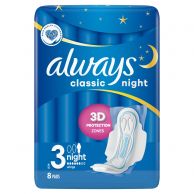 Hygienické vložky Always Classic Night 8 ks
