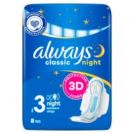 Hygienické vložky Always Classic Night 8 ks