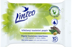Toaletní papír Linteo vlhčený 10 ks s dubovou kůrou