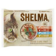 Shelma kapsa kočka maso a ryba 4x85 g..