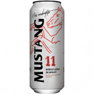 Pivo Mustang, světlý ležák 0,5 l plech