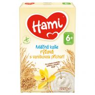 HAMI Mléčná kaše rýžová 225 g vanilka 6M