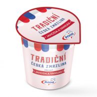 Tradiční Česká zmrzlina příchuť jahoda a vanilka 350 ml