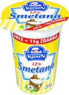 Kunín Smetana 12% 200 g+15 g zdarma